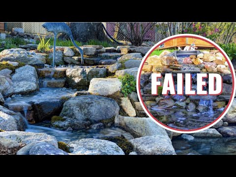 WATERFALL FAILURE | How to build a pond stream and waterfall