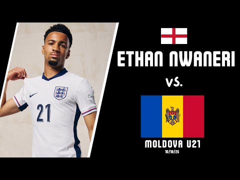 Ethan Nwaneri vs Moldova U21 | England U21 (4-0) (10/10/25)