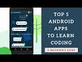 Top 5 Android Apps To Learn Programming Learn To Code Like A Pro