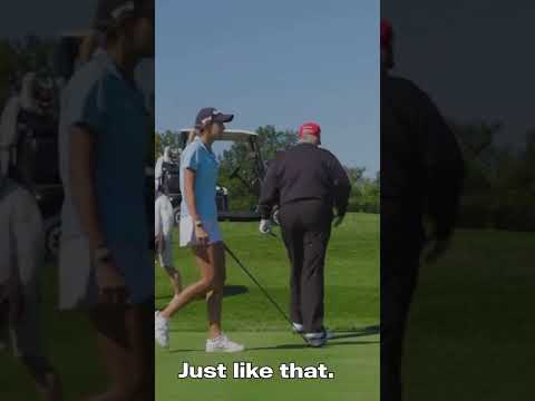 Always in the fairway! Kai Trump President Donald J Trump #golf #golf#funnygolf #tubegolfnews