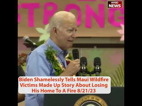 Biden Tells Maui Wildfire Victims Story About "Lightning Struck At Home" — "67 Corvette And My Cat"