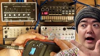 Video thumbnail for EDIROL Roland M-10MX / KORG volca beats, bass, keys Analog Synthesizer / KORG miniKAOSSPAD2 by ジェットダイスケ/JETDAISUKE