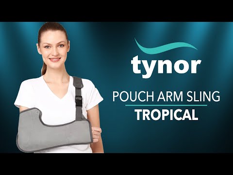 How to wear Tynor Pouch Arm Sling (Tropical) for good hold and support of the affected arm