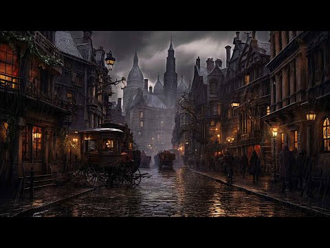 VICTORIAN AMBIENCE:  LONDON'S MYSTERY - Mysterious Ambient Sound with Rain & Thunderstorm