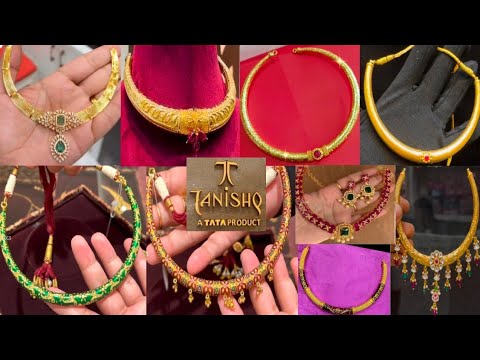 Latest Tanishq Hasli Gold Necklace Design, Weight and Price | Tanishq & Other Gold Hasli Collection 