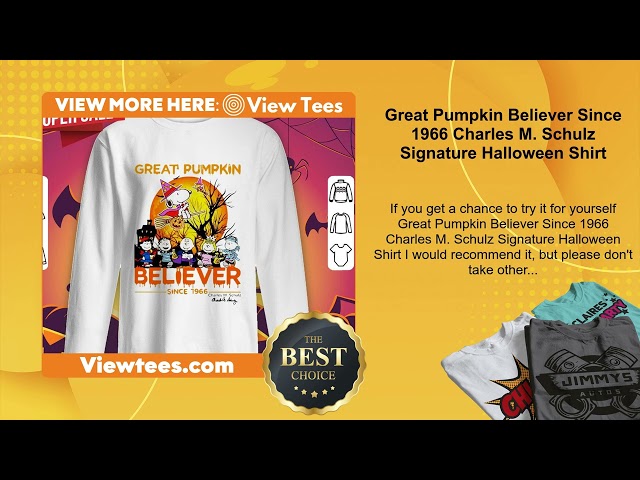 Vídeo relacionado con Camiseta de Halloween Great Pumpkin Believer Since 1966 Camiseta