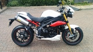 2015 Triumph Speed Triple R ABS 1050cc Review w/o Baffles