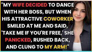 MY WIFE DECIDED TO DANCE WITH HER BOSS, BUT WHEN HIS ATTRACTIVE COWORKER SMILED AT ME AND SAID, TAKE