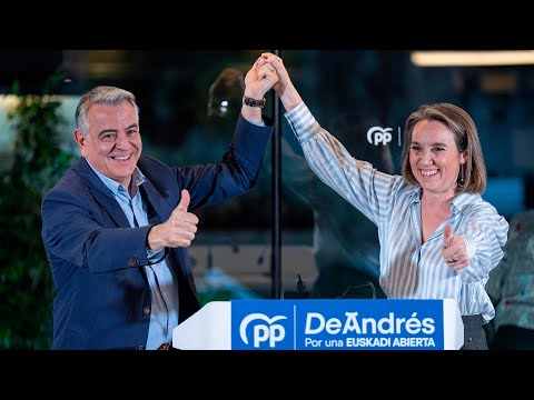 Cuca Gamarra y Javier de Andrés inician la campaña de las elecciones vascas