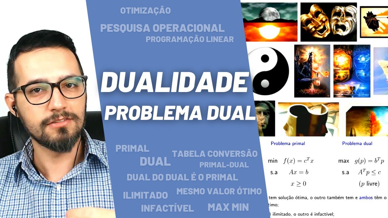 Dualidade: Problema dual, tabela conversão primal dual - Otimização, Pesquisa Operacional
