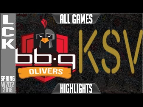 BBQ vs KSV Highlights ALL GAMES | LCK Week 7 Spring 2018 W7D2 | BBQ Olivers vs KSV Esports