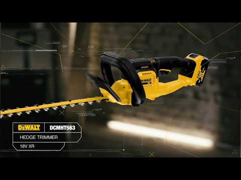 Akumuliatorinės gyvatvorių žirklės Dewalt DCM563P1 video