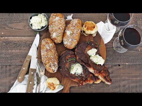 Reverse Seared Steak with Gorgonzola Butter