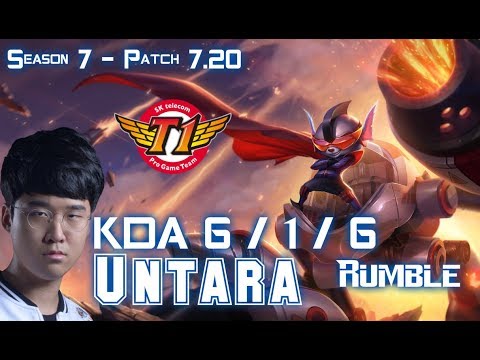 SKT T1 Untara RUMBLE vs MAOKAI Top - Patch 7.20 KR Ranked