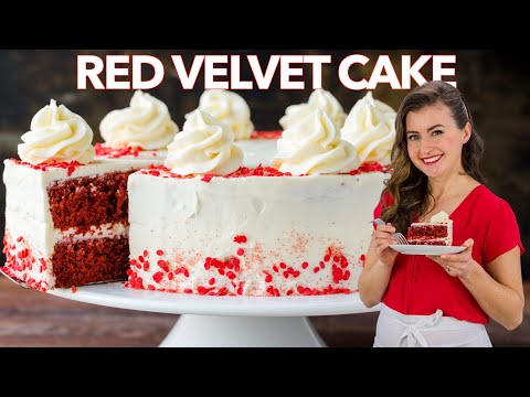 RED VELVET CAKE RECIPE with Cream Cheese Frosting