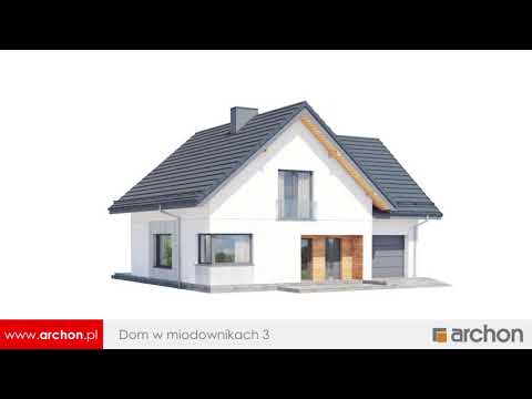 Dom w miodownikach 3 – Funkcjonalny dom z garażem w bryle I ARCHON+ Projekty Domów