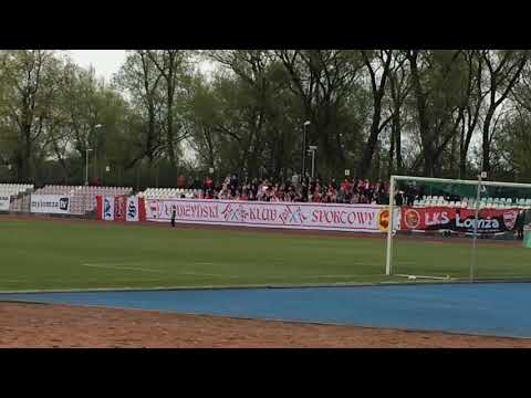 Doping na meczu ŁKS Łomża - Warmia Grajewo (2016)