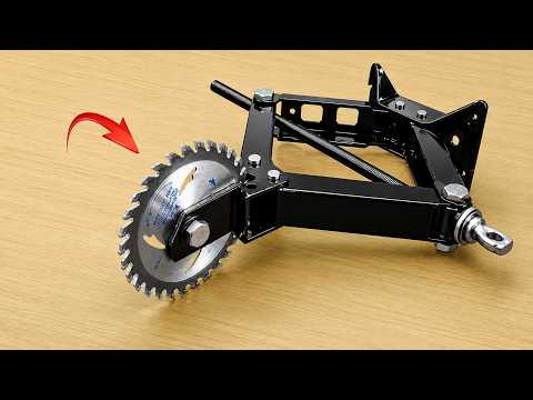 An Old Carpenter's Invention Shocks The Woodworking Industry! Car Jack Turned Into A Cutting Machine