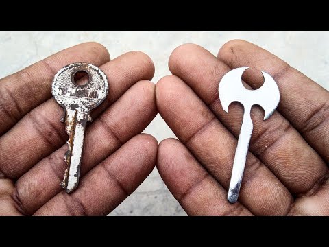 Forging a Viking Double AXE of Rusted Iron KEY