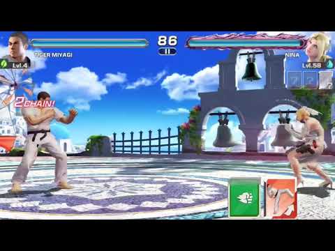 Tekken Mobile - Tiger Miyagi vs Anna