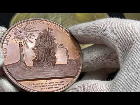 Oskar II - Silverbröllopet 1857-1882 - MASSIV PRAKTMEDALJ från Roberto Delzanno Numismatik