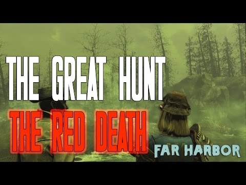 Fallout 4 Far Harbor DLC | The Great Hunt | The Red Death!  | Legend of the Harbor  Outfit