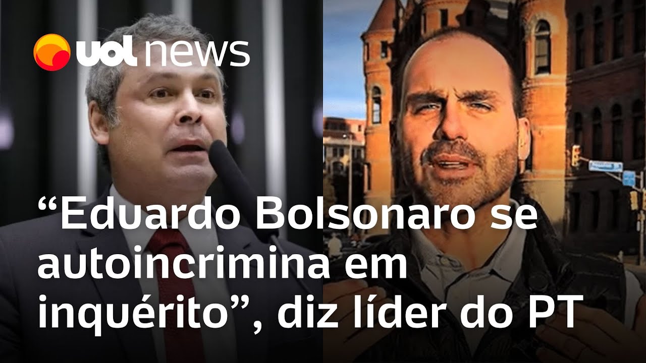 Líder do PT na Câmara diz que Eduardo Bolsonaro criou provas contra si mesmo com vídeos postados