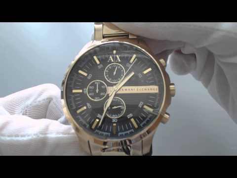 Men's Gold Armani Exchange Chronograph Watch AX2137