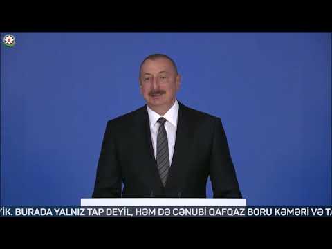caspianoilgas Ильхам Алиев на официальной церемонии..
