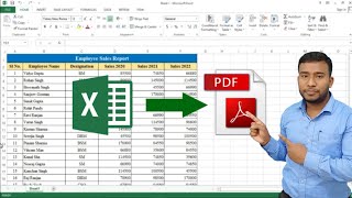 How to Convert Excel file into PDF in MS Excel | Save Excel file as PDF | Excel to PDF Convert