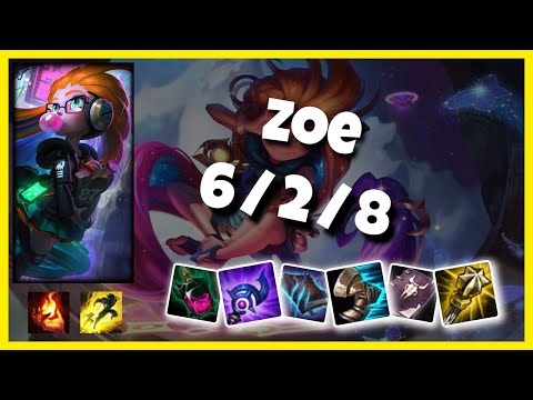 KOREAN Challenger Zoe MID (6/2/8) vs ORIANNA Gameplay Replay - Patch 10.19