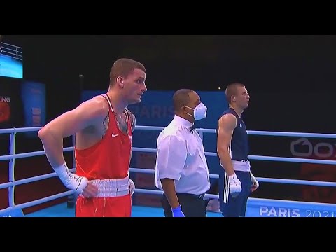 Gleb Bakshi (RUS) vs Oleksandr Khyzhniak (UKR) - 🥊Final Box Euro Qualifiers Paris 2021.06