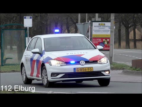 [Groene verlichting] BTGV In de haven van Elburg | Politie met spoed onderweg