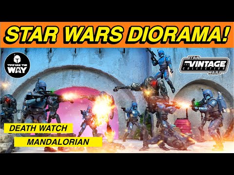 Star Wars The Vintage Collection | Death Watch Mandalorian | Star Wars Diorama | 1:18 Scale!