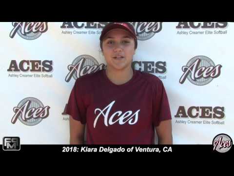 2018 Kiara Delgado Third Base Softball Skills Video - Aces