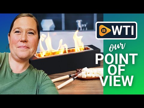 Tabletop Fire Pit Outdoor Portable Table Top Firepit Indoor Tabletop Fireplace for Patio Balcony Living Room Table Decor Family Holiday Party Gathering Friday Night Dinner (Large Rectangular- - WTI product video review