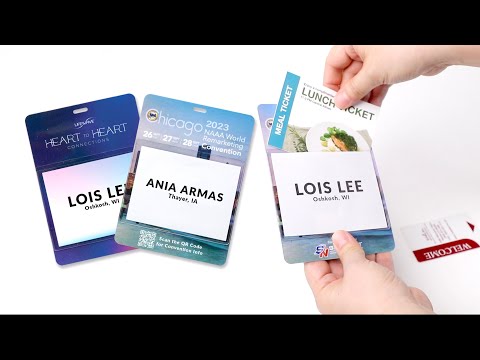 6 x 4-3/8 Premium Plus Dual Pouch Full Color Event Badge