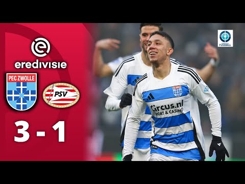 Traumtor bei Jubiläumsspiel! Krastev & Zwolle schlagen Spitzenreiter | PEC Zwolle - PSV Eindhoven
