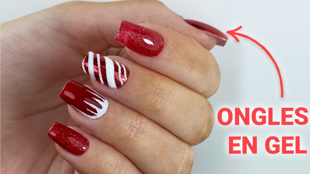 POSE D'ONGLES EN GEL | Nail Art Noël