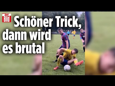 Bodenkreisel und dann das! Kreisliga-Brutalo empört das Netz | Viral daneben