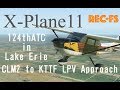 XPlane LPVアプローチ デフォルトセスナで飛ぶ CLM2 KTTF レミントン空港 カス�