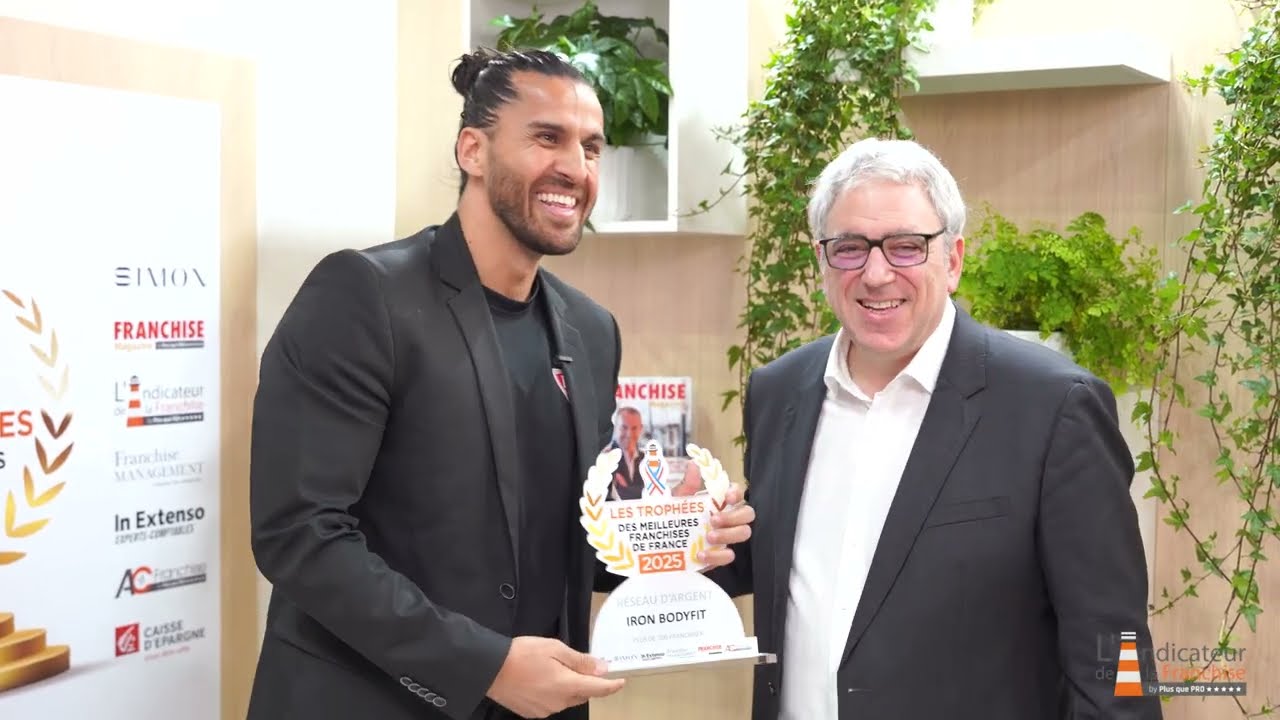 TM2F 2025 « Meilleure franchise de France » Réseau d&rsquo;argent de plus de 100 franchisés IRONBODYFIT