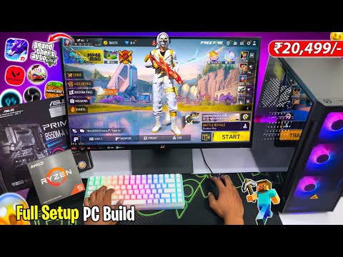I build cheapest Powerful 'Ryzen 5 5600GT' Gaming PC Full Setup under ₹20,000! | 16gb ram, free fire
