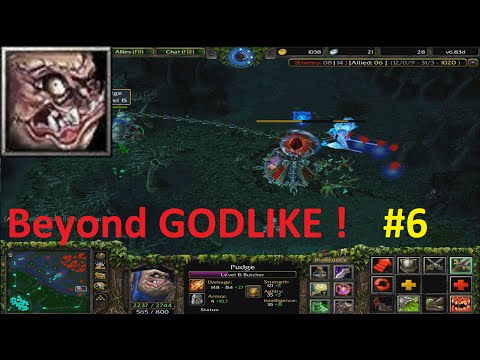 DotA 6.83d - Pudge, Butcher Beyond GODLIKE ! #6