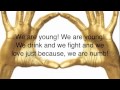 We Are Young - 30H!3 [Lyrics] 