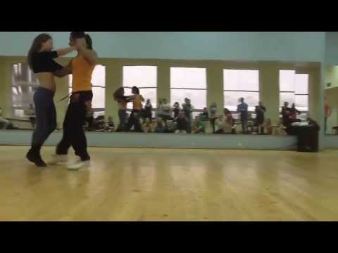 Wakko and Masha. Minsk workshops, October 2012. Zouk turns on back.