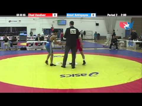 60 KG R16 - Chad Vandiver (RiNo Wrestling Club) vs. Almat Kebispayev (KAZ)