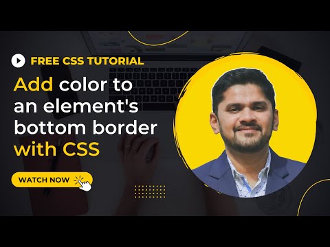 How to Add color to an element s bottom border | border bottom color property | Amit Thinks | 2022