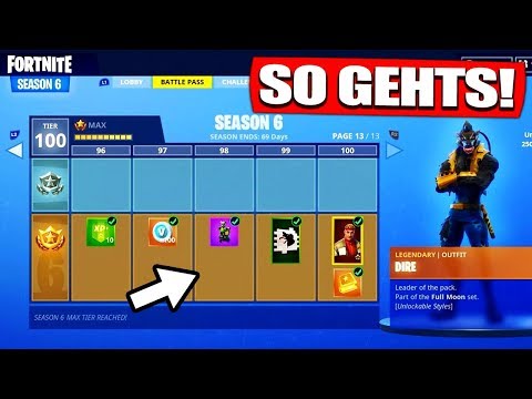TRICK LEVEL 100! | SCHNELL LEVEL 100 BATTLE PASS Season 6 - Fortnite Battle Royale | DerFruchtzwerg
