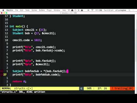Cmsc21 Pointers 6 Syntax For Pointers In Structs